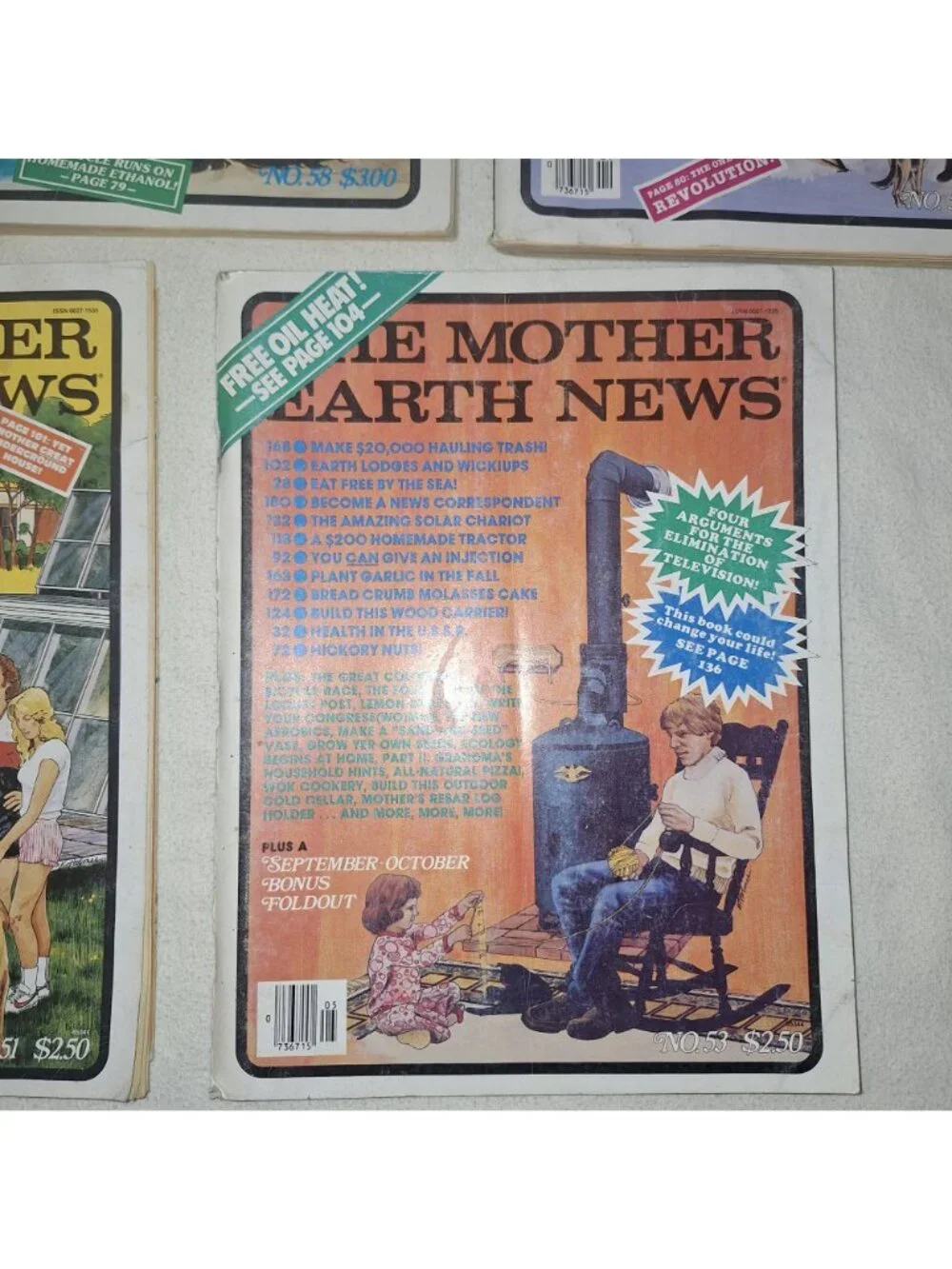 Mother Earth News Magazines 5 Lot 1978 1979 Vintage Homesteading Garden DIY Farm